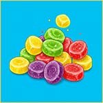 Pear drop sweets.